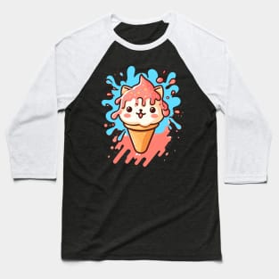 Ice cream kitten Baseball T-Shirt